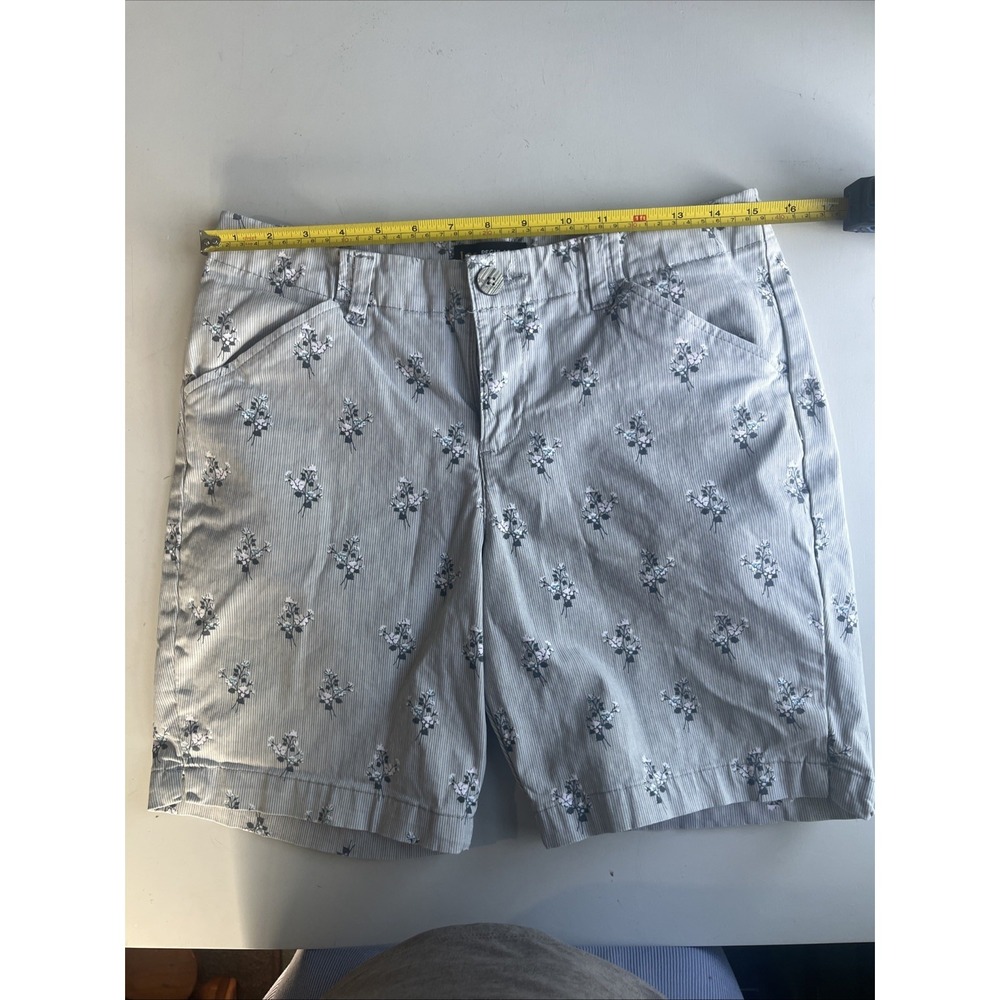 Lee Straight Fit Women's Floral Striped Bermuda Shorts Relaxed Fit Garden 8P